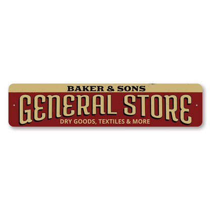 Family General Store Metal Sign