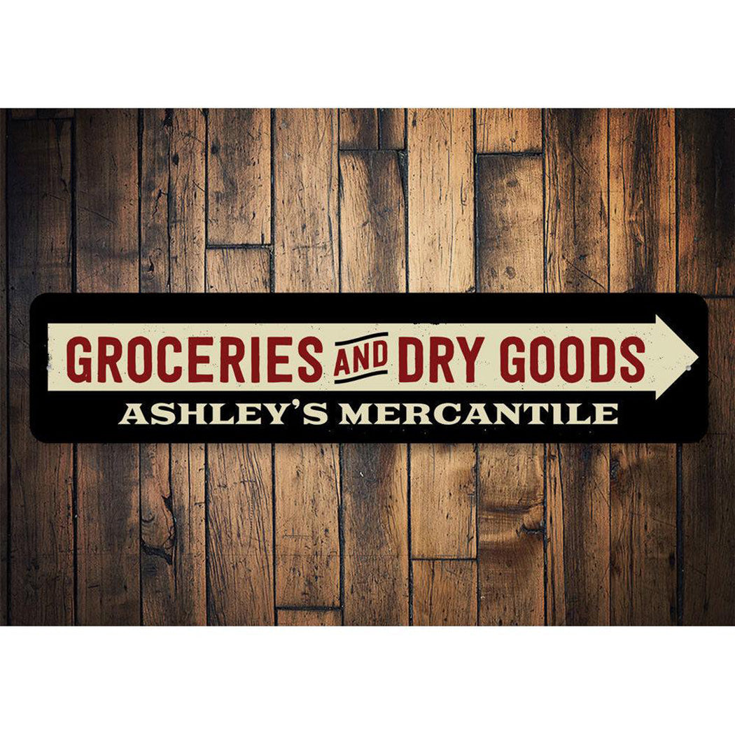 Groceries and Dry Goods Sign