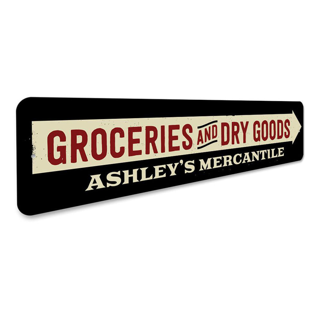 Groceries and Dry Goods Sign