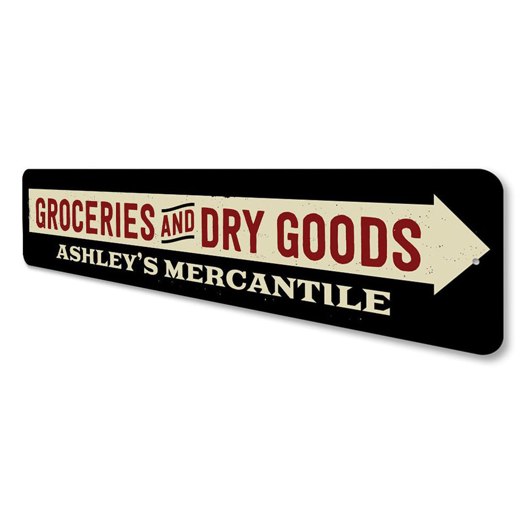 Groceries and Dry Goods Sign