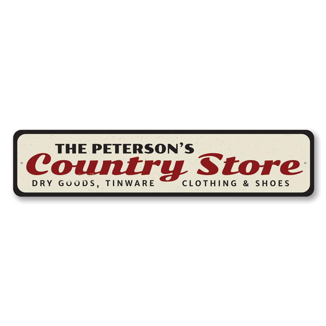 Country Store Metal Sign