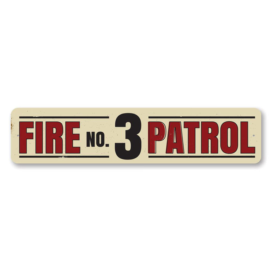 Fire Patrol Number Metal Sign