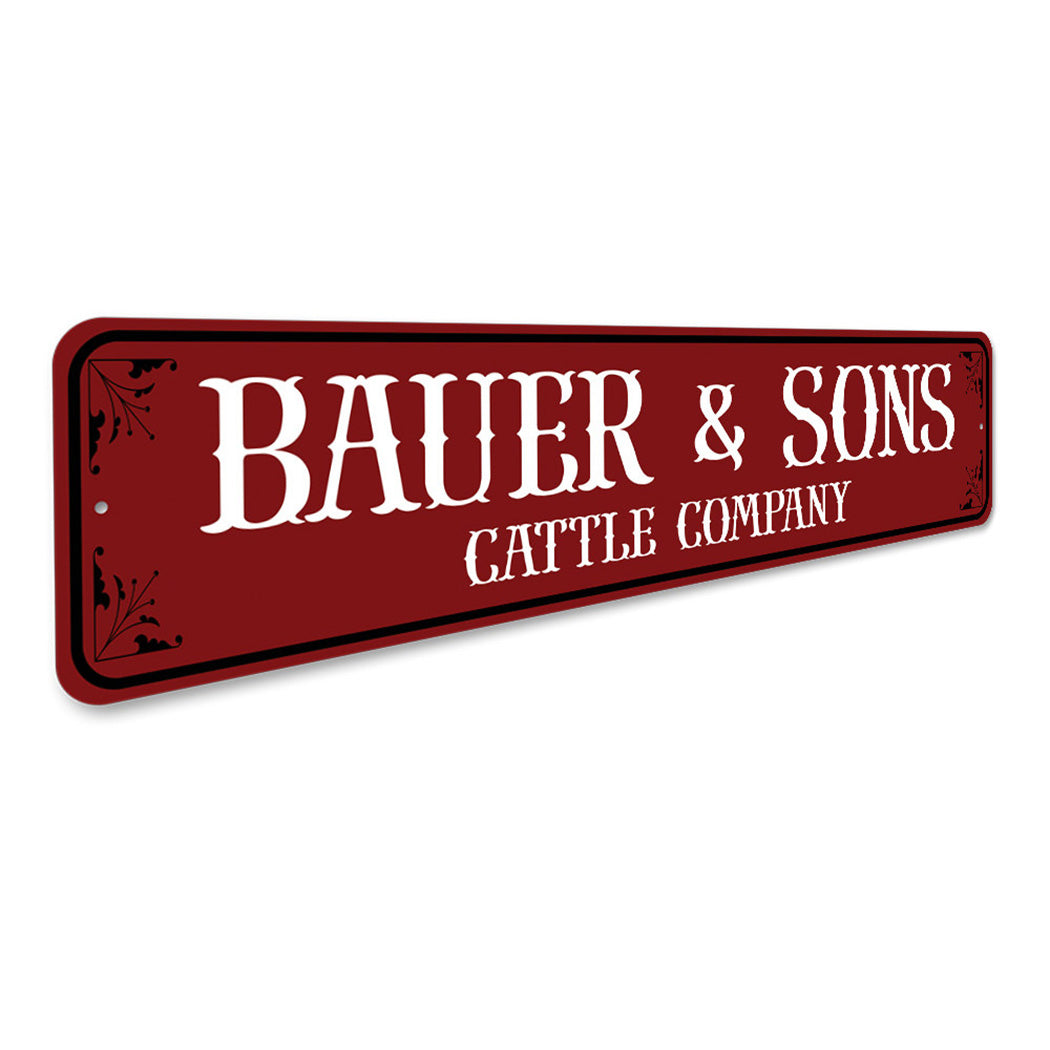 Custom Cattle Company Sign