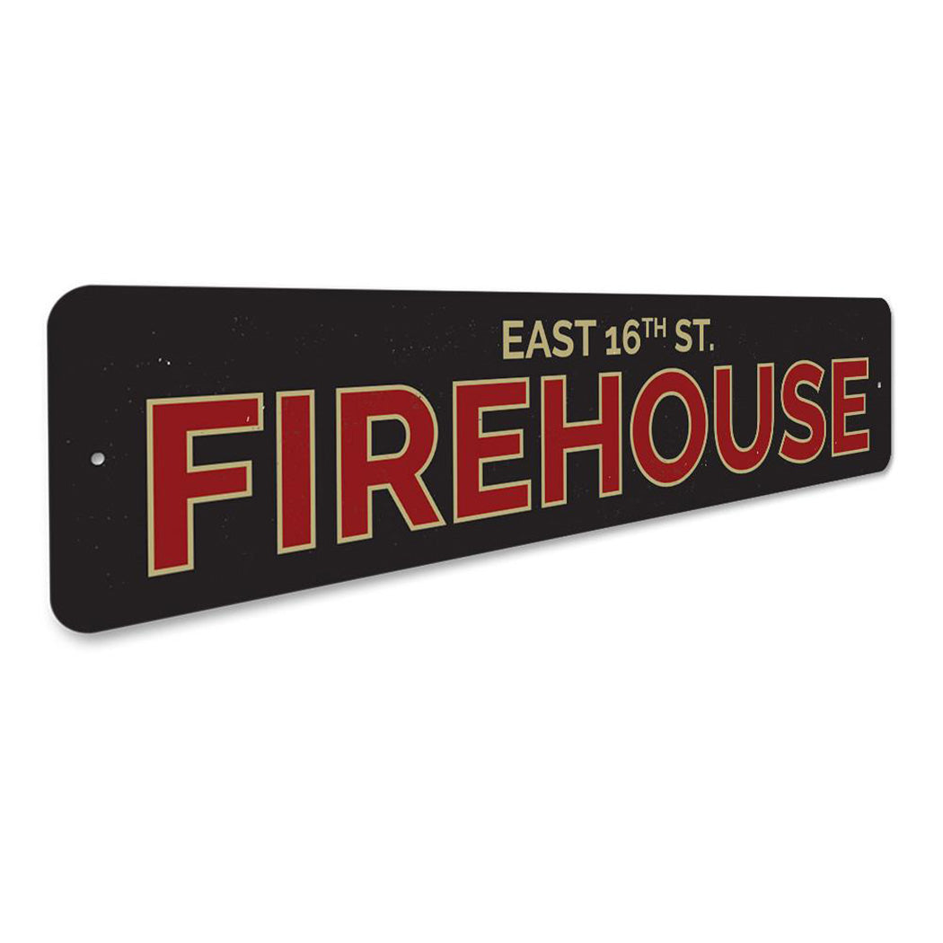 Firehouse Street Name Sign