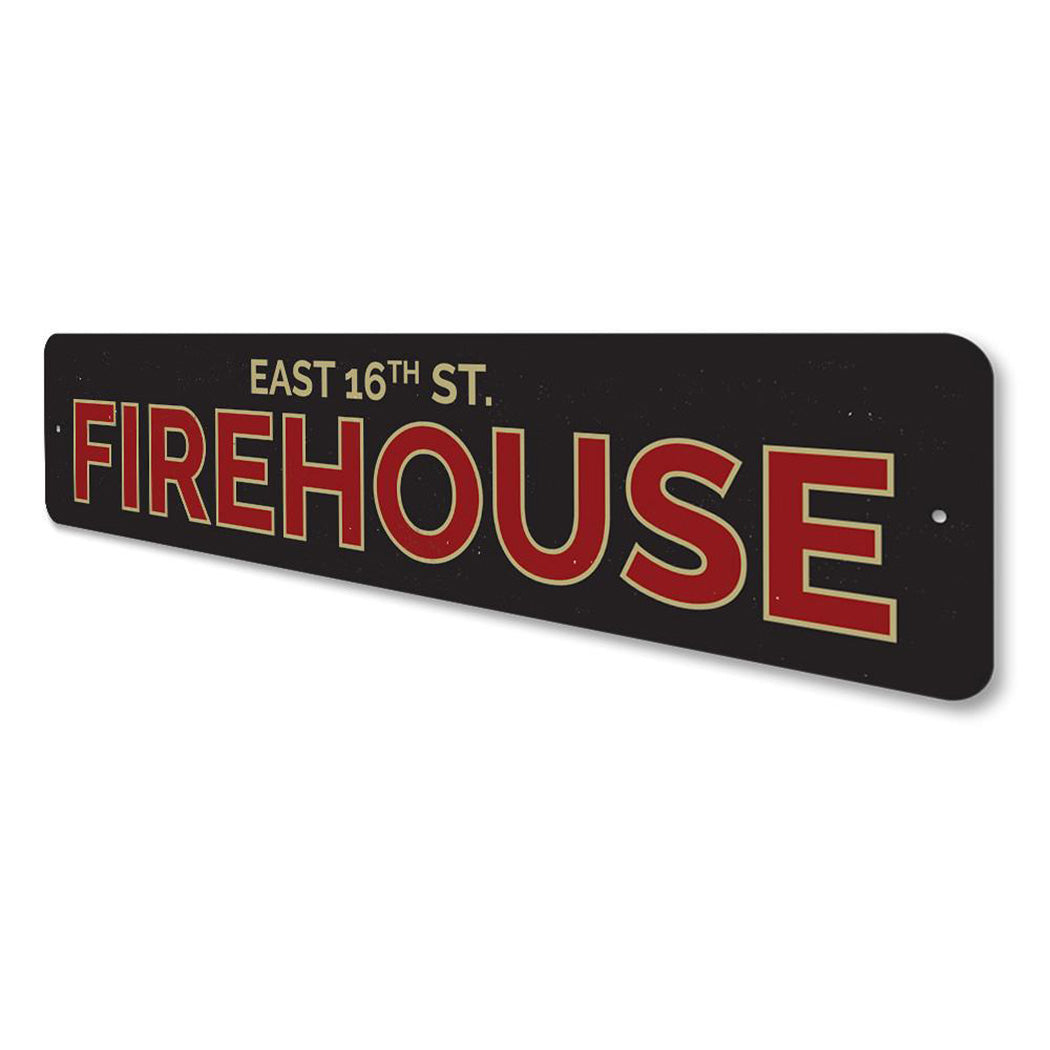 Firehouse Street Name Sign