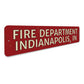 Fire Department City State Sign