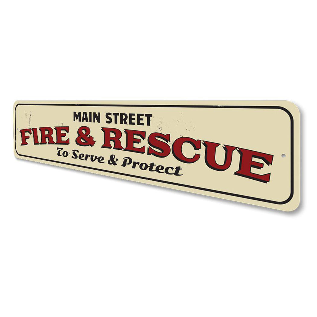 Fire & Rescue Street Name Sign