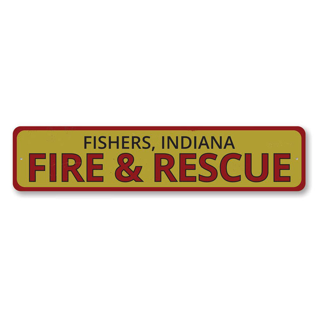 Fire & Rescue Location Metal Sign