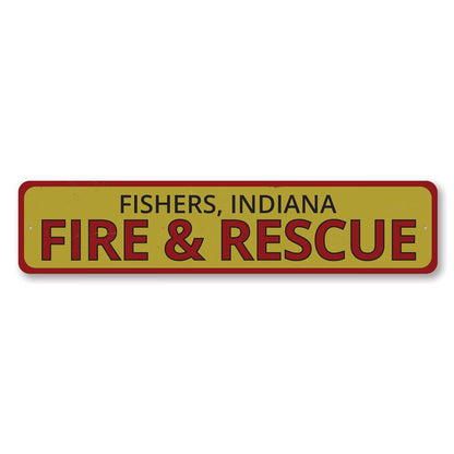 Fire & Rescue Location Metal Sign