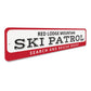 Ski Patrol Mountain Sign