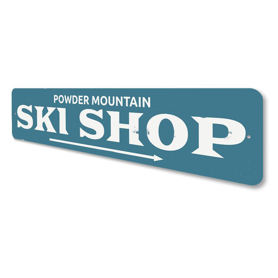 Ski Shop Directional Sign