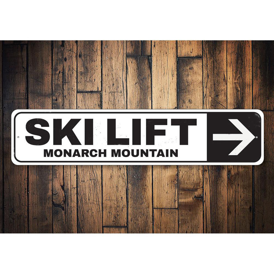 Ski Lift Arrow Sign