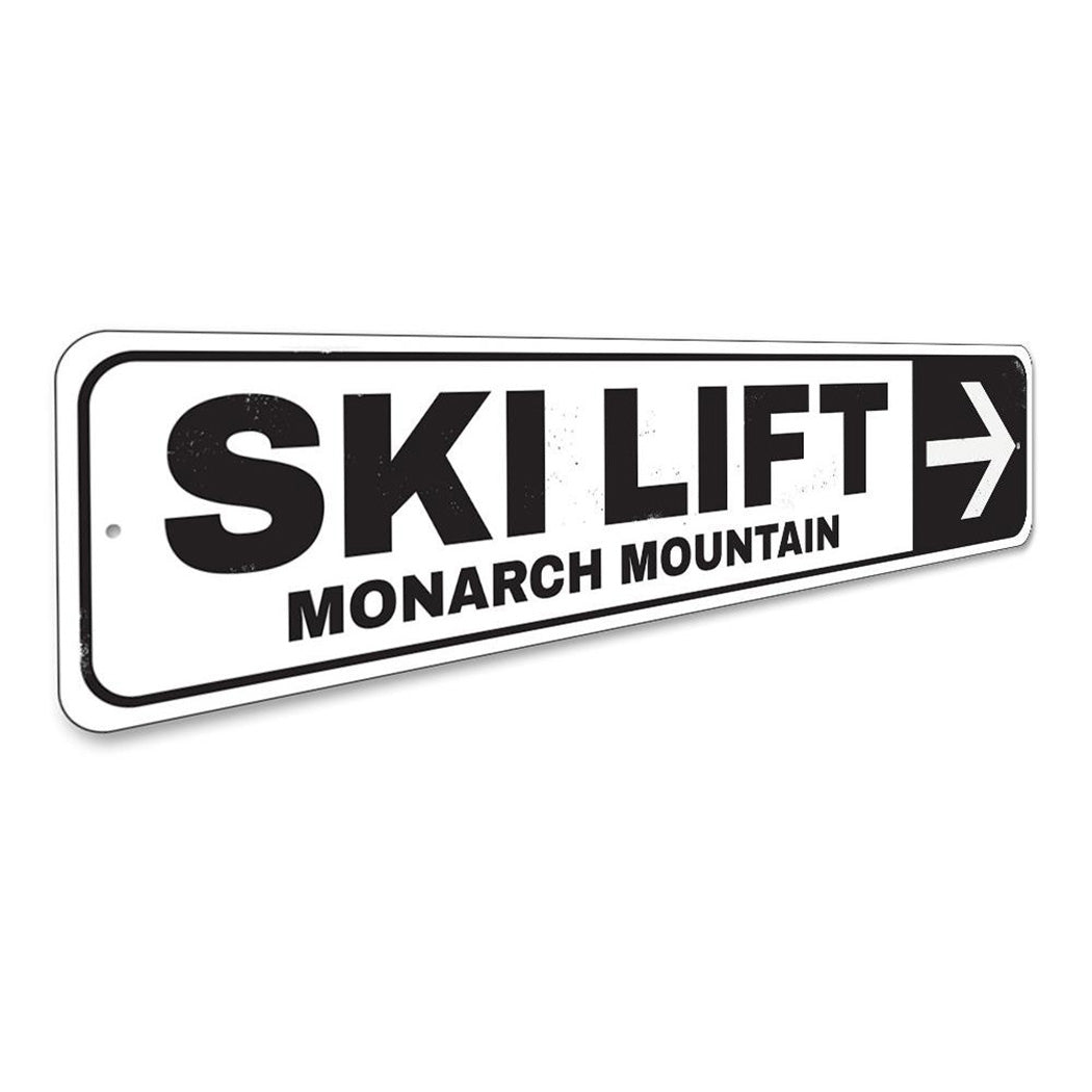 Ski Lift Arrow Sign