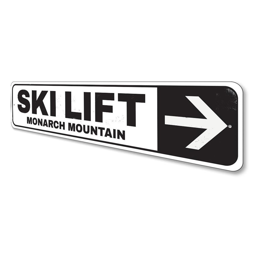 Ski Lift Arrow Sign