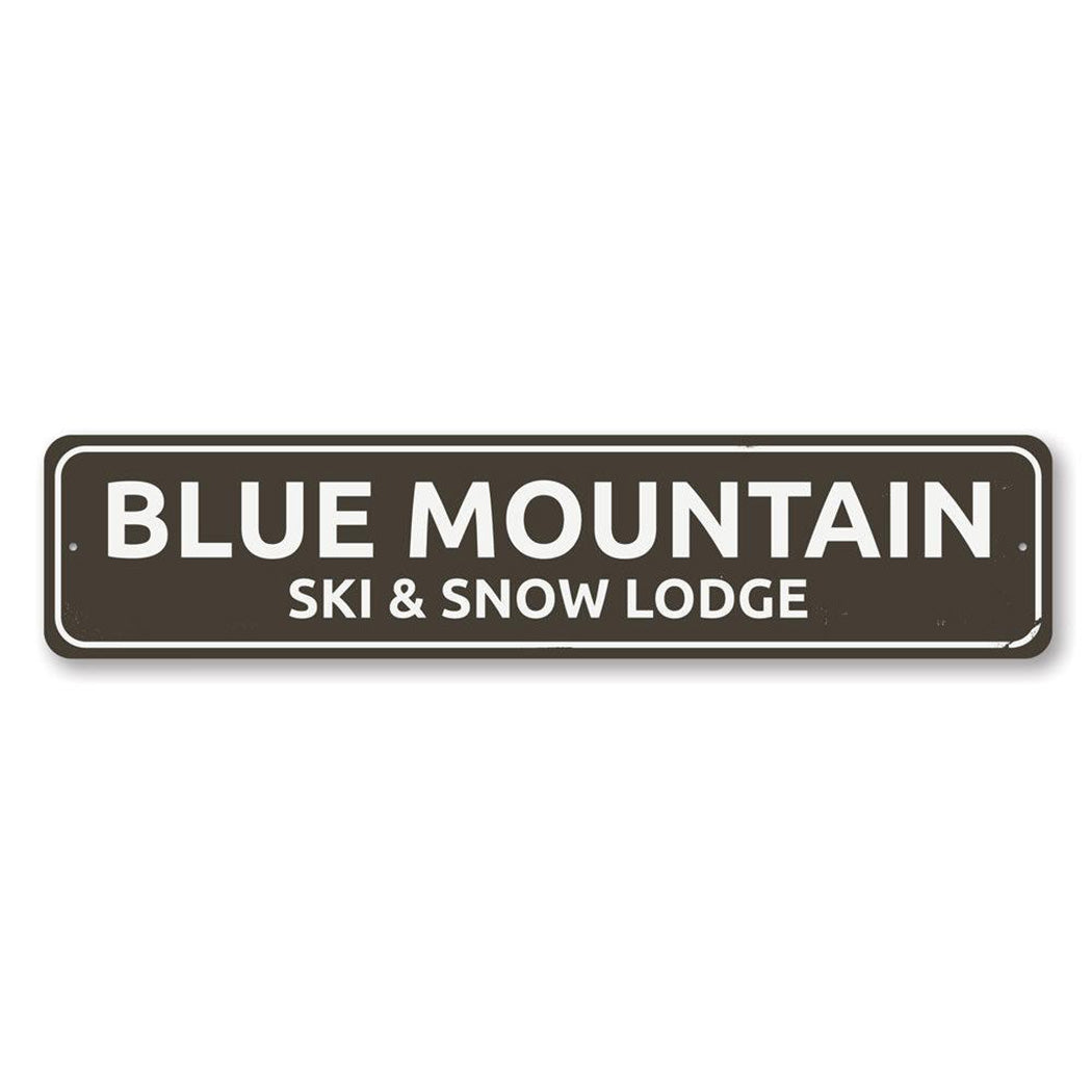 Ski & Snow Lodge Metal Sign