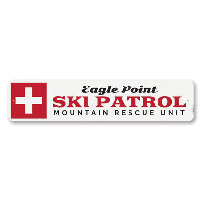 Ski Patrol Rescue Unit Metal Sign