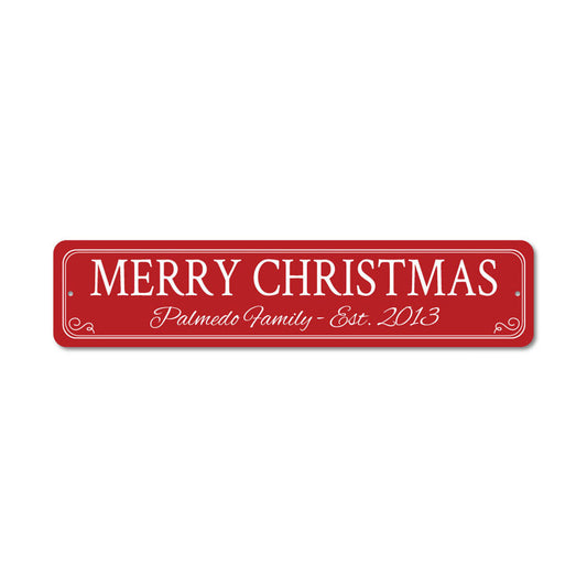 Merry Christmas Metal Sign