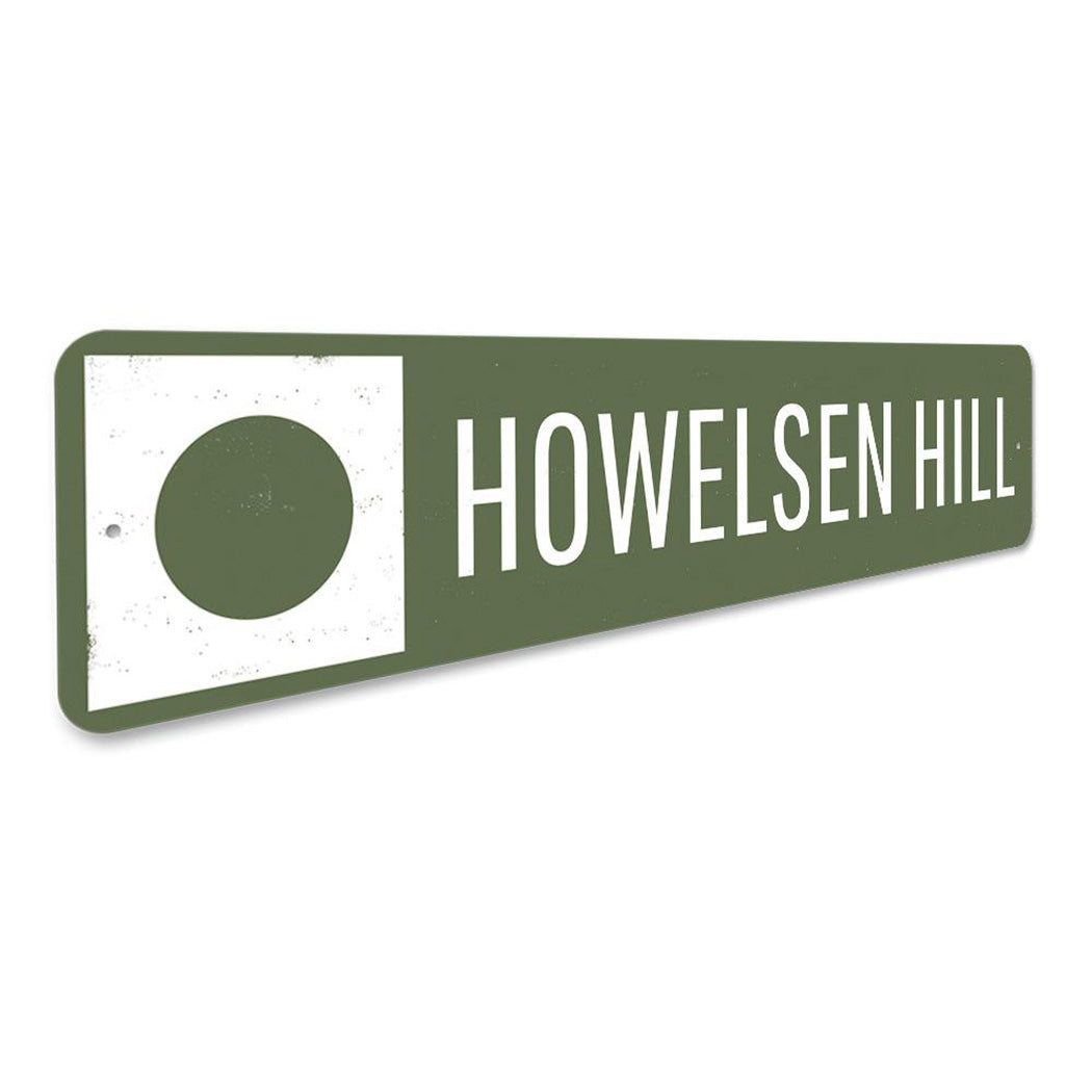 Circle Ski Hill Sign
