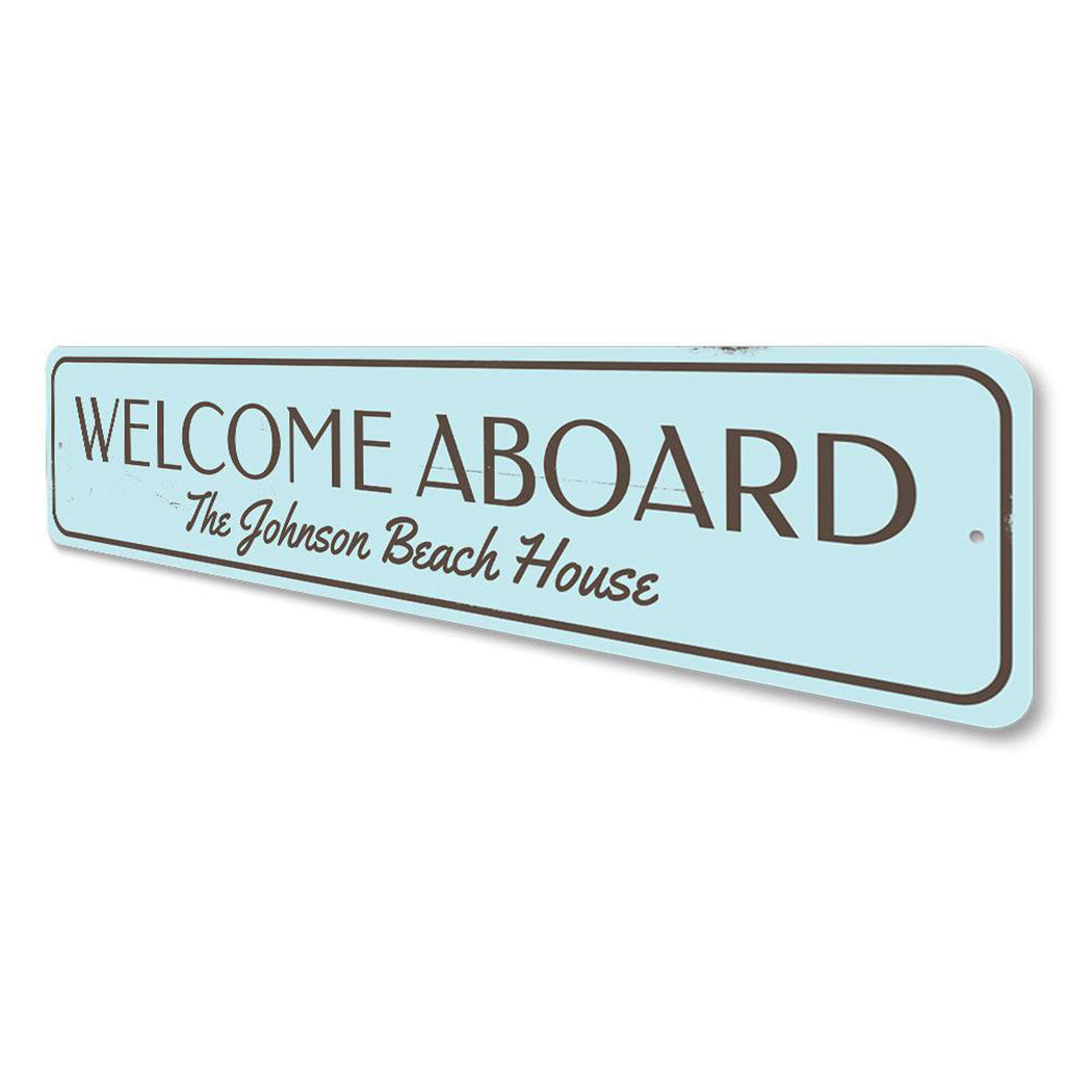 Welcome Aboard Beach House Sign