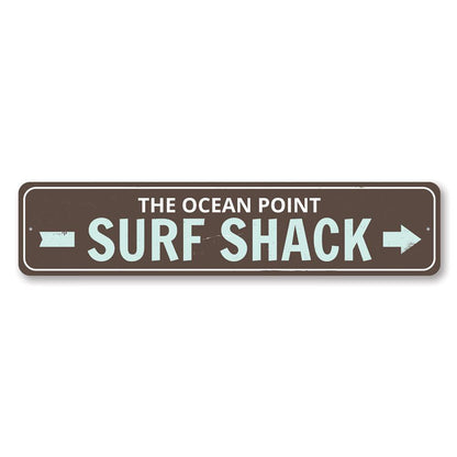 Surf Shack Arrow Metal Sign