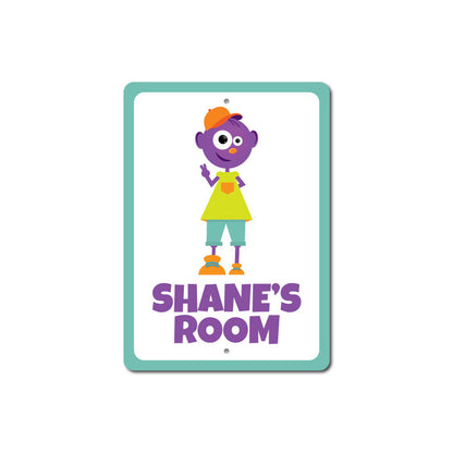 Boy Room Alien Character Sign