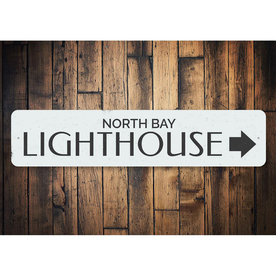 Lighthouse Arrow Sign