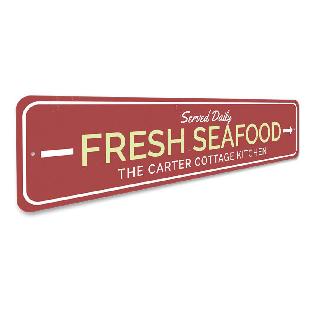 Fresh Seafood Arrow Sign