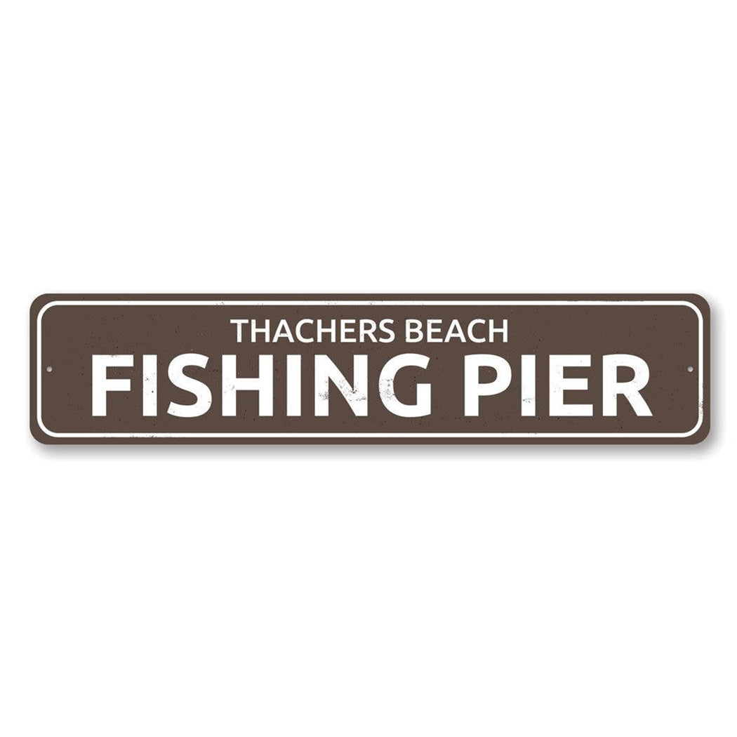 Fishing Pier Metal Sign