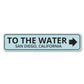 To the Water Arrow Metal Sign