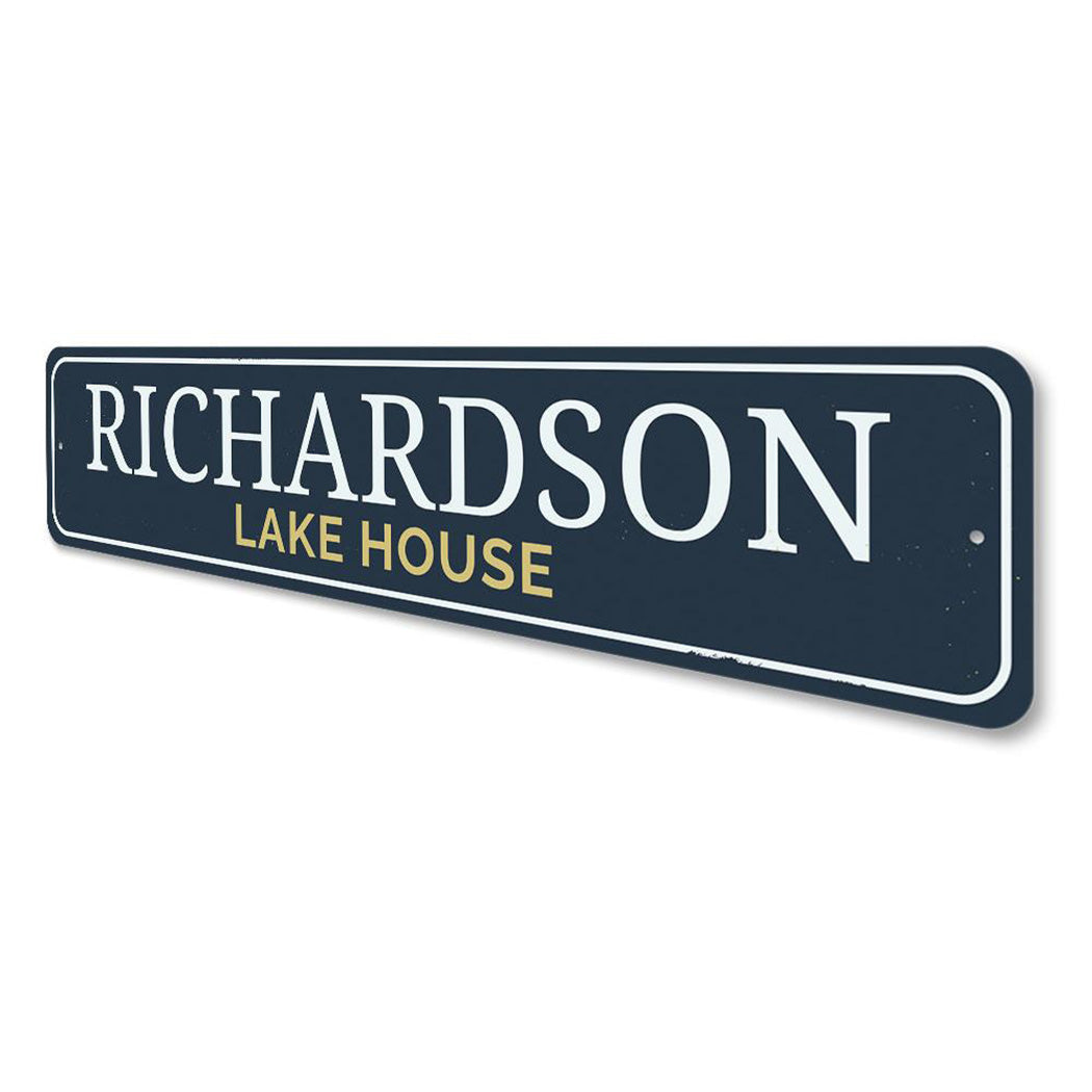 Lake House Last Name Sign
