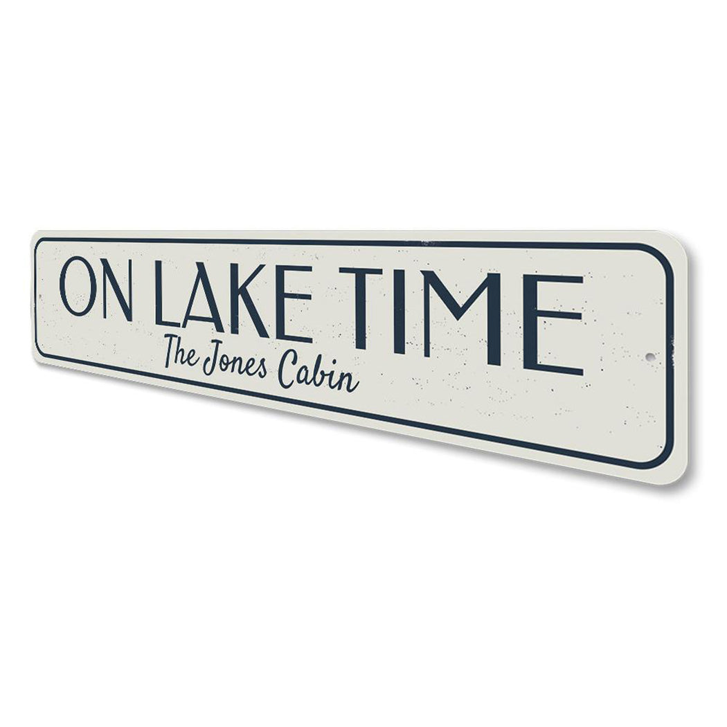 On Lake Time Sign