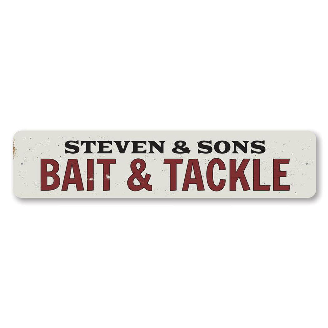 Bait & Tackle Metal Sign