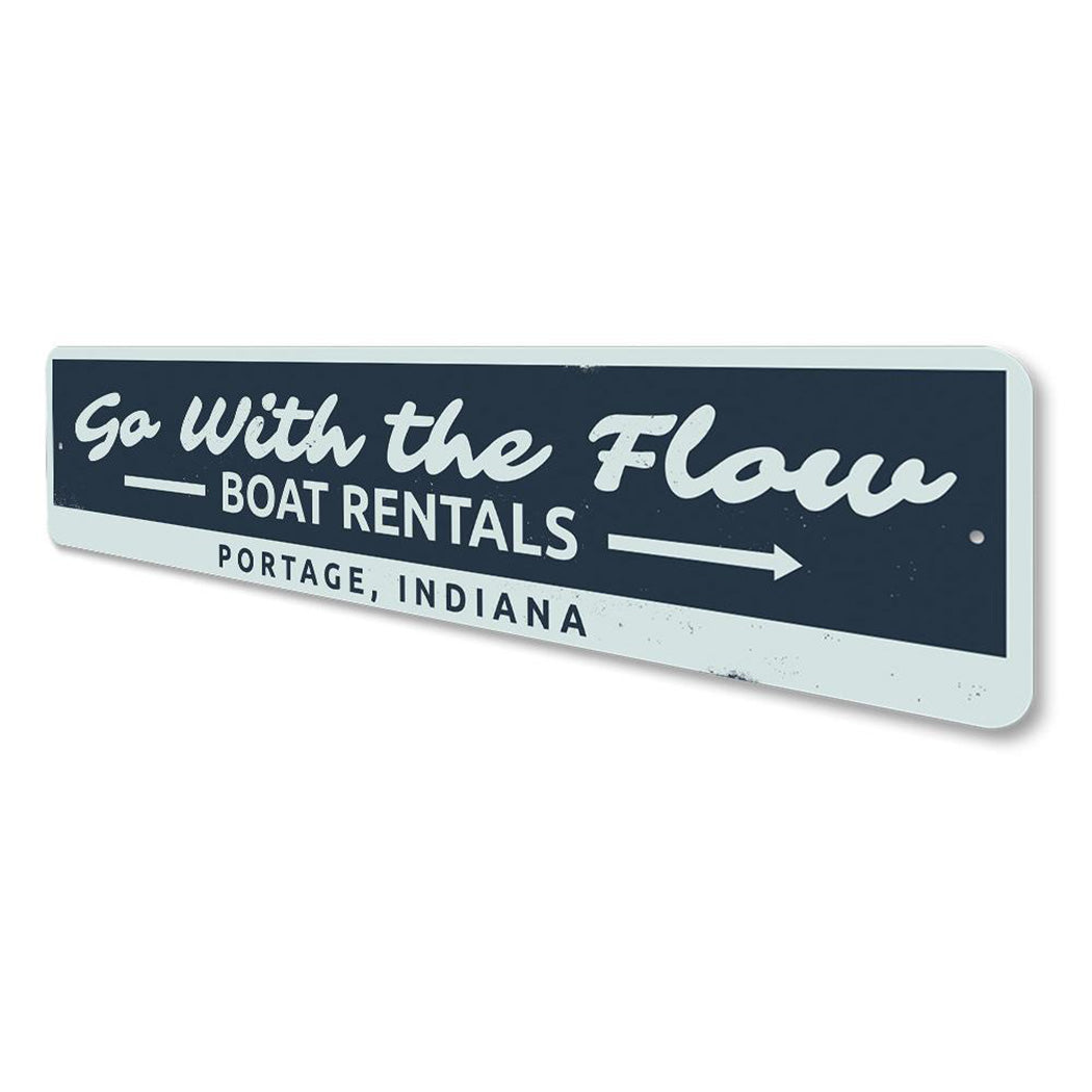 Go with the Flow Lake Sign