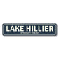 Straight Ahead Lake Metal Sign