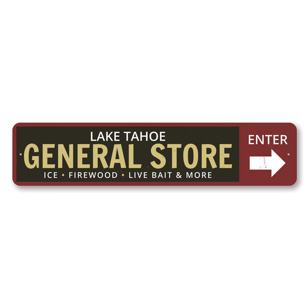 Lake General Store Metal Sign