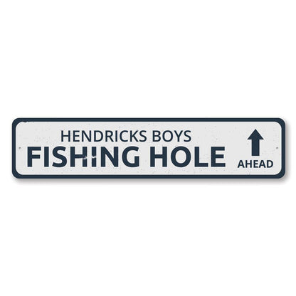 Fishing Hole Metal Sign