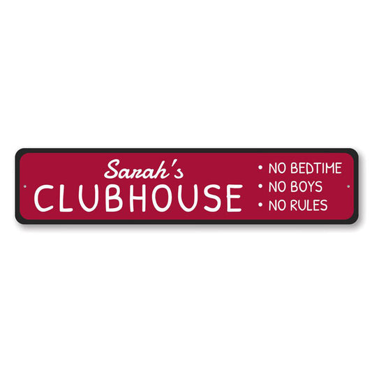 Kids Clubhouse Metal Sign