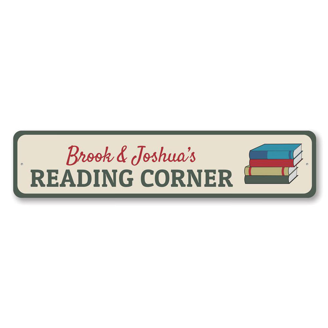 Reading Corner Metal Sign