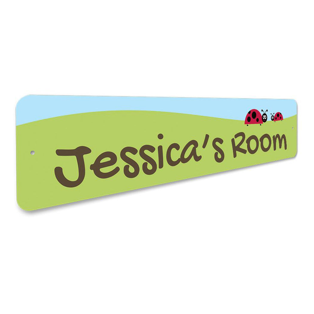 Ladybug Kids Room Sign