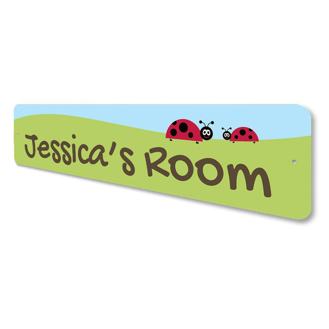 Ladybug Kids Room Sign