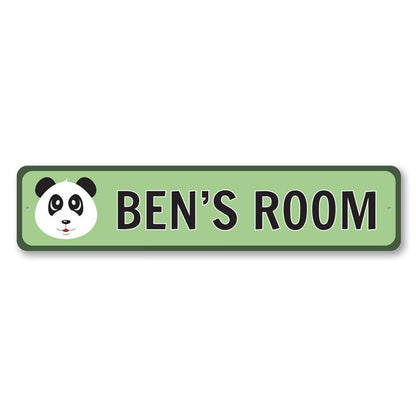 Panda Kids Room Metal Sign