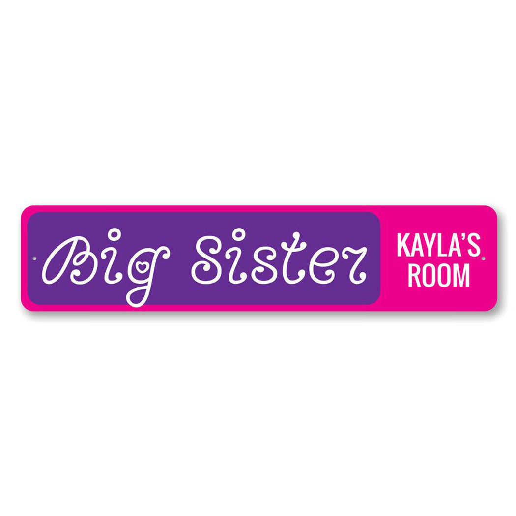 Big Sisters Room Metal Sign