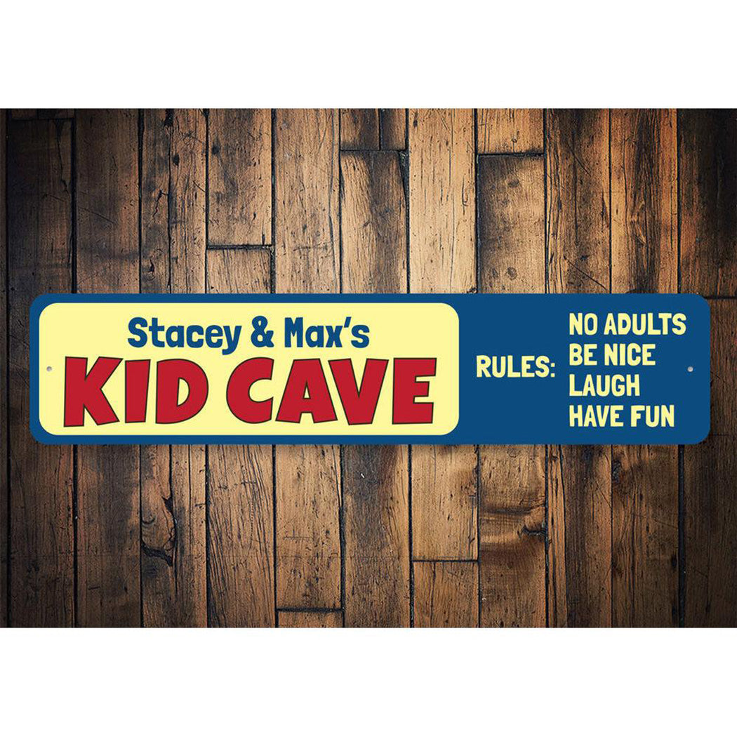 Kid Cave Rules Sign