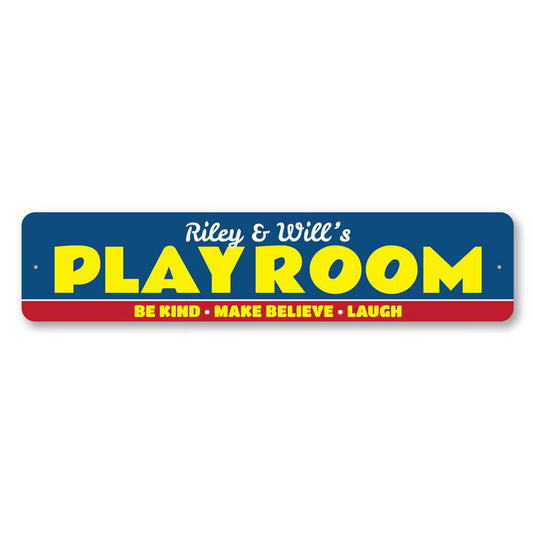 Children's Playroom Metal Sign