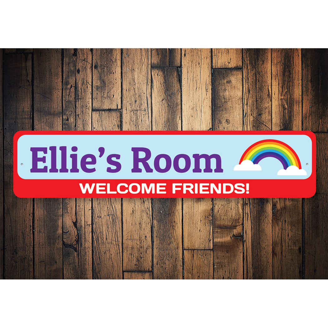 Rainbow Welcome Friends Sign