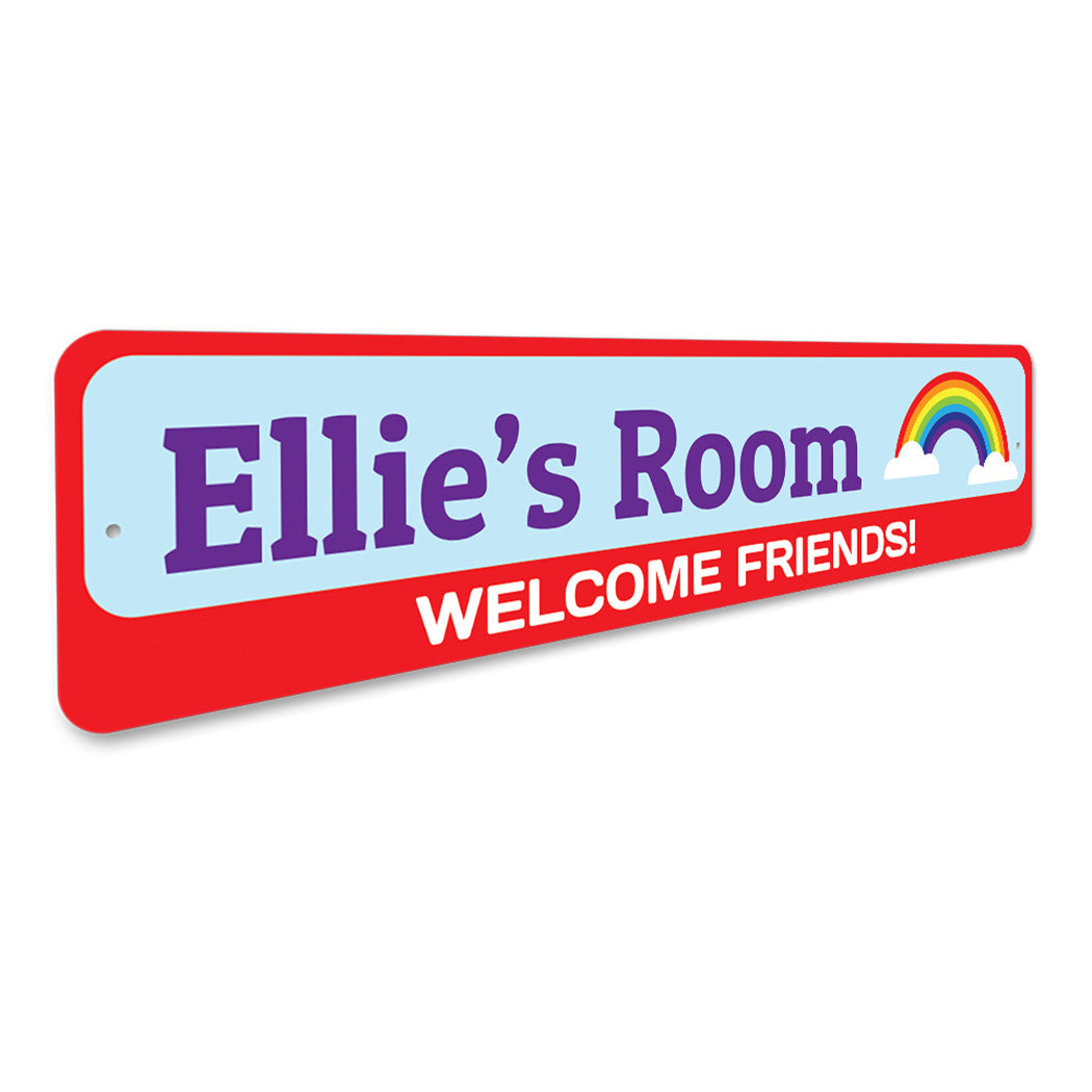 Rainbow Welcome Friends Sign