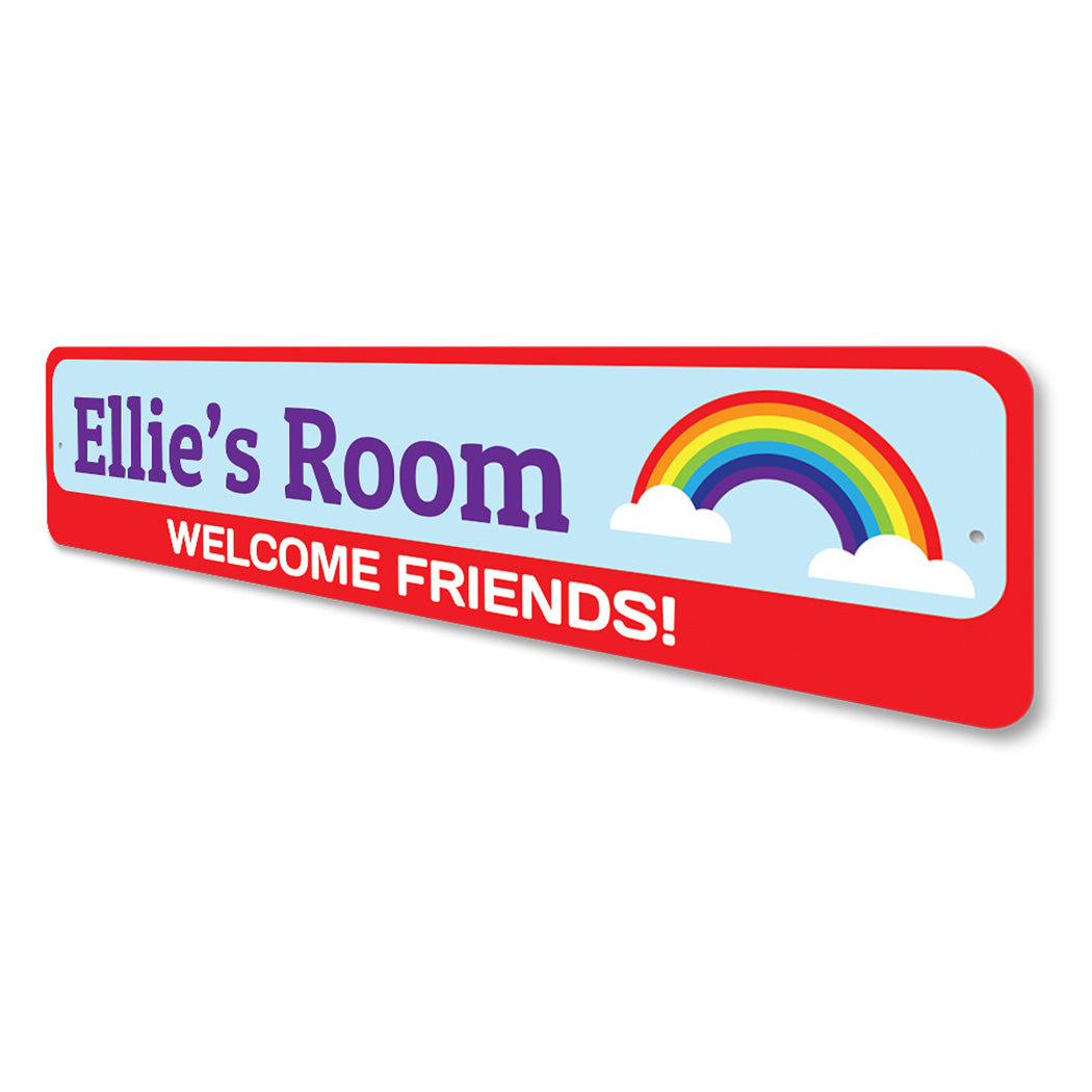 Rainbow Welcome Friends Sign