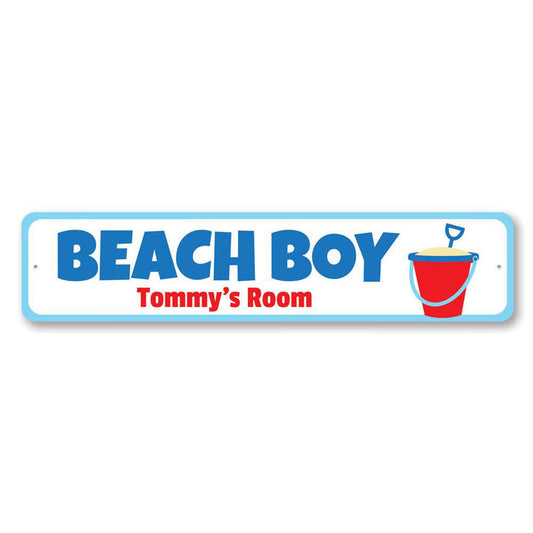 Beach Boy Metal Sign
