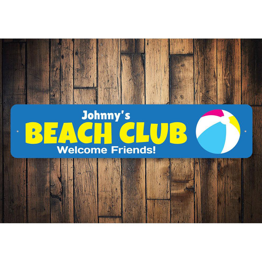 Beach Club Welcome Sign