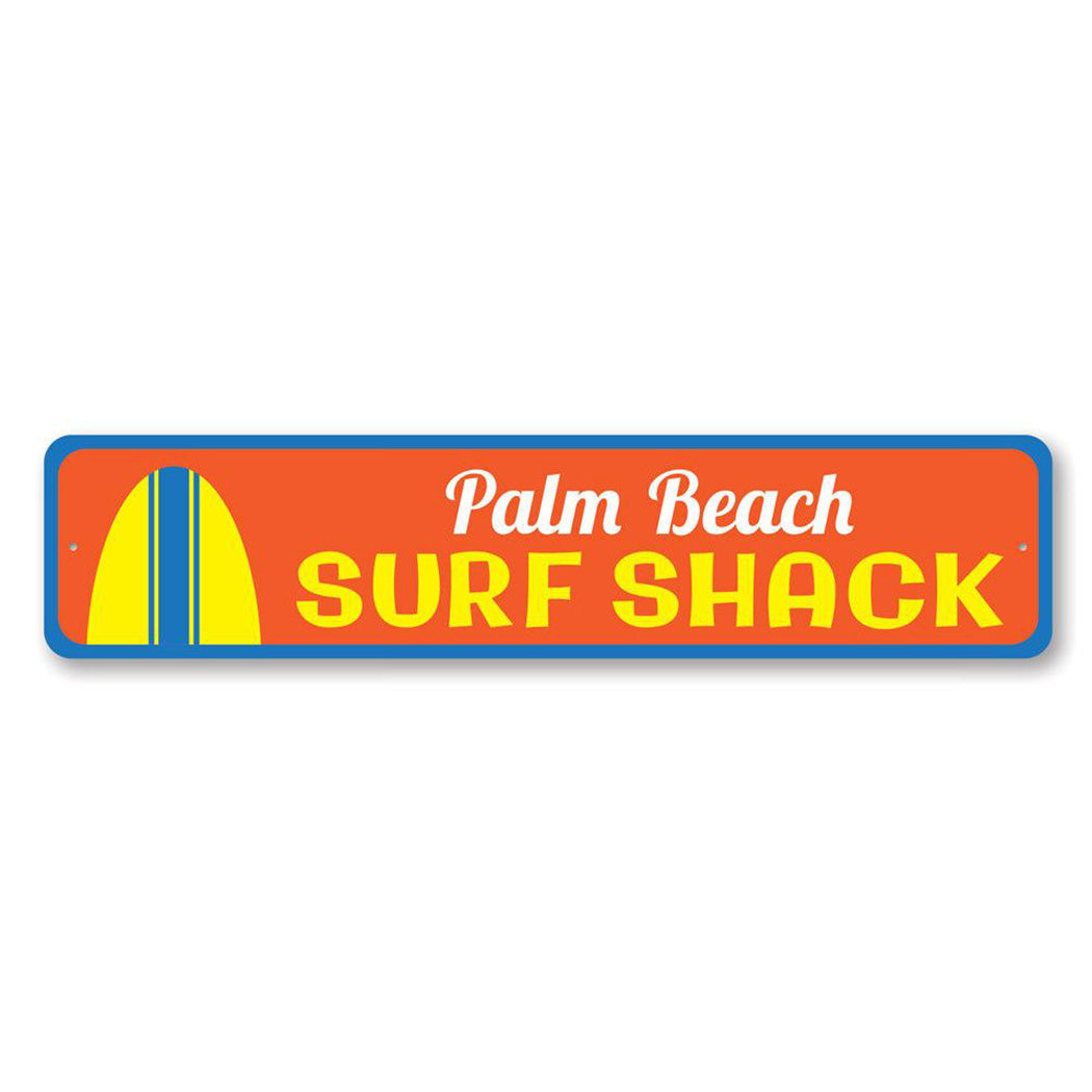 Surfboard Surf Shack Metal Sign